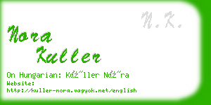 nora kuller business card